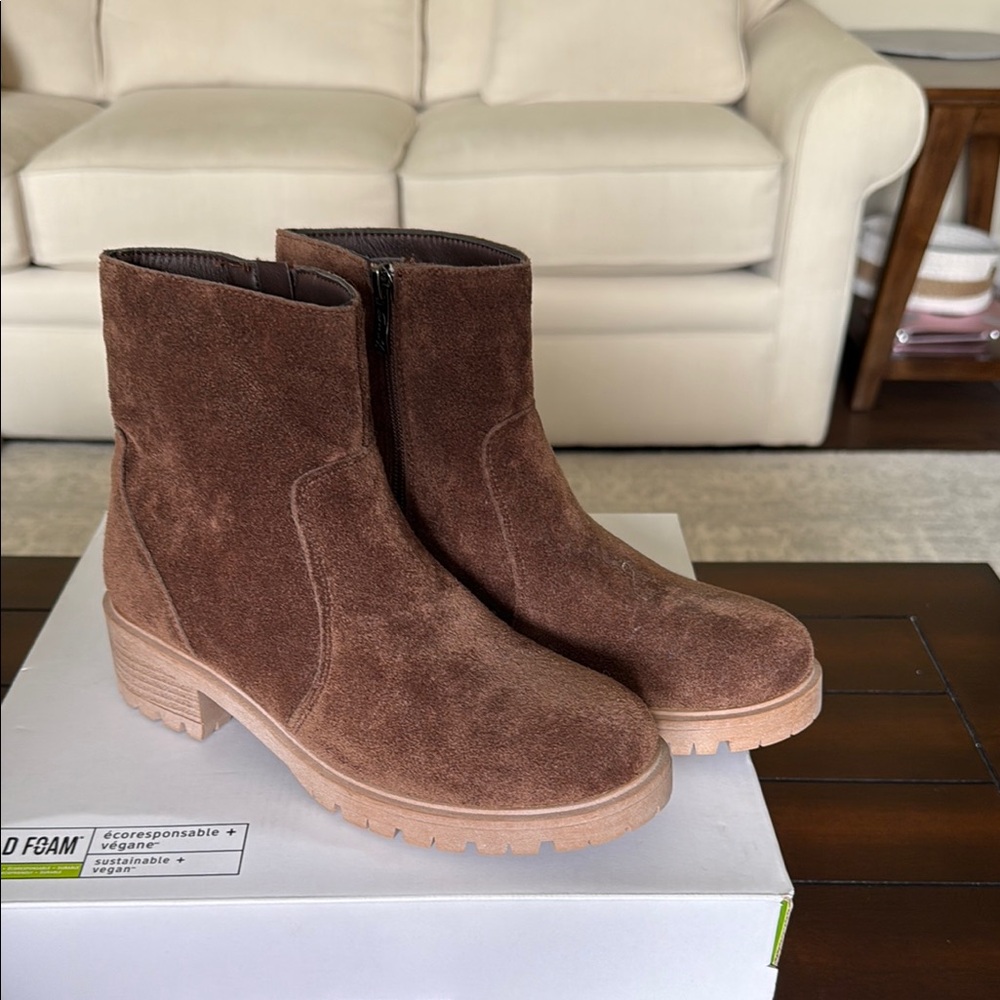 Brown Suede Ankle Boots